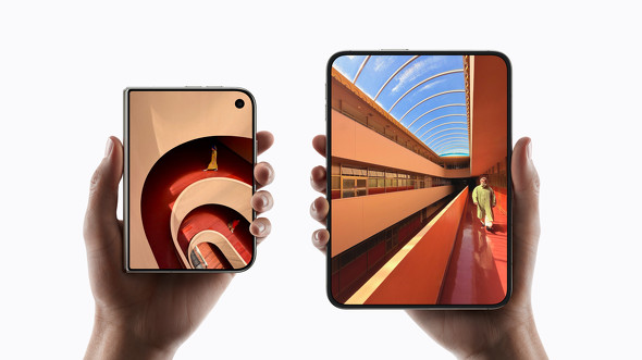 Apple���̐܂肽���݃X�}�[�g�t�H���uiPhone Duo�v