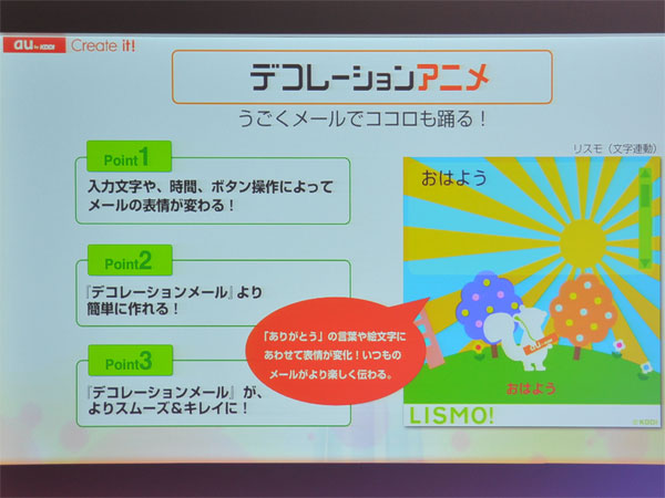 Au Flash利用のメールサービス開始 デコレーションアニメ Itmedia Mobile