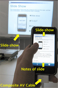 iPhoneをプロジェクターに接続してプレゼンを──「即プレゼン」：App