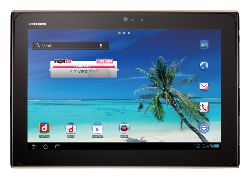 NOTTV対応のファミリー向け防水タブレット「ELUGA Live P-08D 