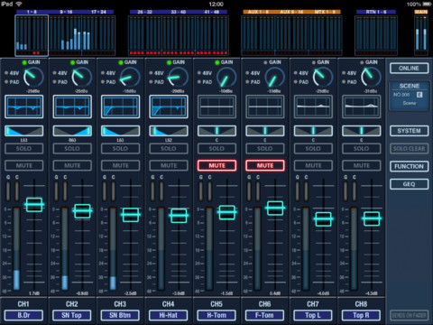 ローランド 音響ミキサーをリモート操作できるipad用アプリ M 480 Remote Itmedia Mobile