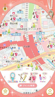 ゼンリン おしゃれなデザインのios向け地図アプリ 恋するマップ 女子ちず 配信 Itmedia Mobile