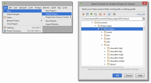android studio or eclipse with adt