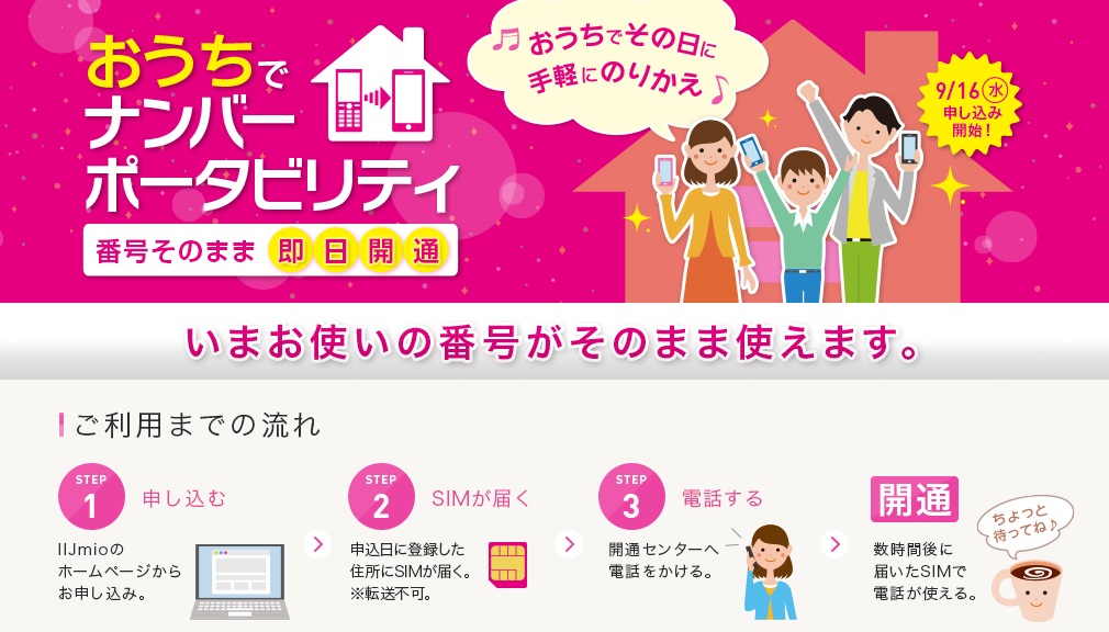 自宅でもmnp即日転入が可能に 準通話定額がついに登場 15年8 9月音声通話編 1 2 ページ Itmedia Mobile