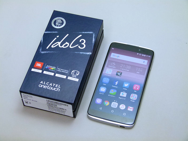 スマートフォン本体美品 ALCATEL ONE TOUCH IDOL4 ゴールド SIMフリー