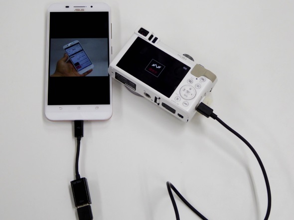 USBマスストレージ対応のデジタルカメラからデータを取得