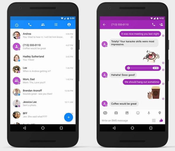 Facebook Android版 Messenger でsms利用を可能に 日本はまだ