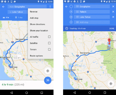 Googleマップのandroid版 経路検索で寄り道ポイント追加が可能に Itmedia Mobile