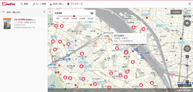 3年先の地図を見ながら物件探し Mapfanの 未来地図 不動産検索サービス Itmedia Mobile