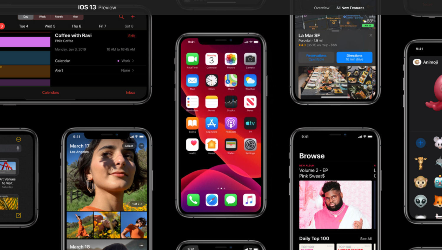 Ios 13 発表 ダークモード 実装 Apple Idでログインできる機能も Itmedia Mobile