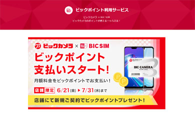 Iijの Bic Sim と ビック光 6月21日からビックポイントと連携 Itmedia Mobile