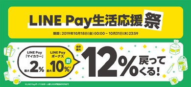 LINE Payの「誰でも最大12％戻ってくる！LINE Pay生活応援祭」