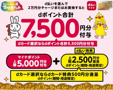 ドコモ マイナポイントで D払い を選ぶと付与されるポイントを増量 最大7500円分をプレゼント Itmedia Mobile ドコモ マイナポイントで D払い を選ぶと付与されるポイントを増量 最大7500円分をプレゼント Itmedia Mobile