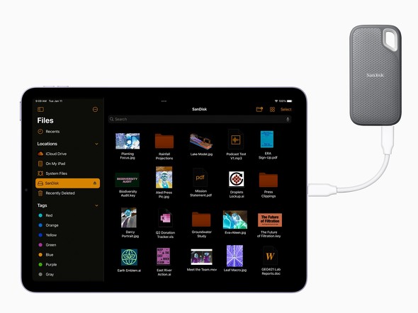 iPad Air（第5世代）」が3月18日発売 5G対応でM1チップ搭載、7万4800円 