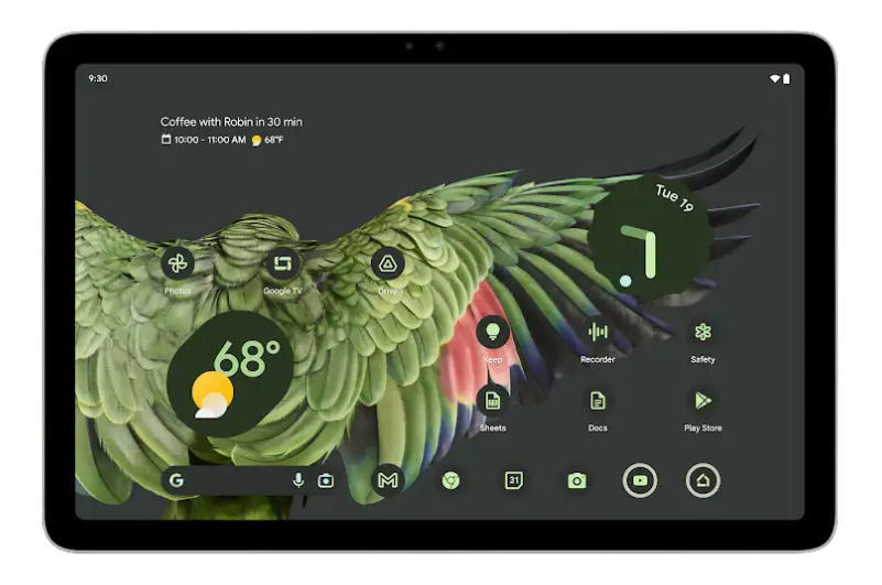 Googleが「Pixel Tablet」を2023年発売へ Tensor G2搭載、スピーカー 