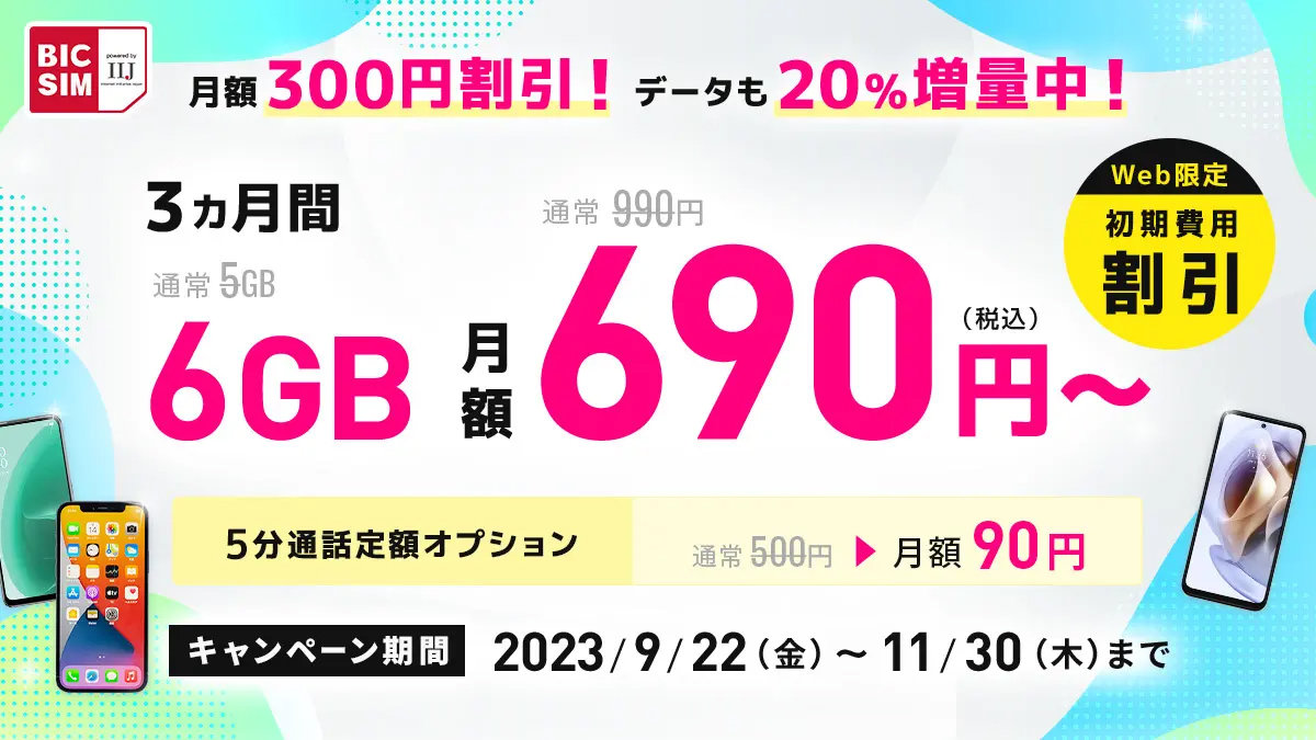 BIC SIM、店頭申込で最大1万4000ポイント還元 iPhoneの2万円引きキャンペーンも ITmedia Mobile