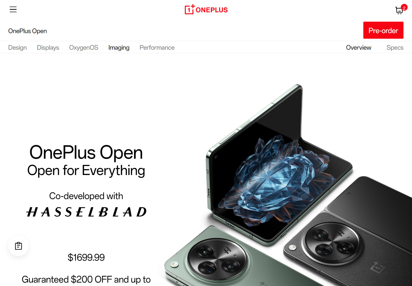 OnePlus、初の折りたたみスマホ「Open」を約25.5万円で発売へ ...