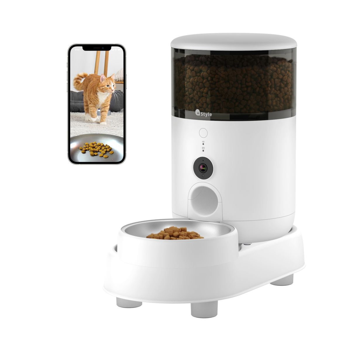 自動給餌器「+Style もぐもぐウォッチャー」発売 スケジュール設定で餌