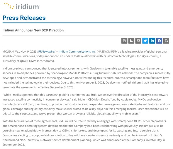Iridium Qualcomm