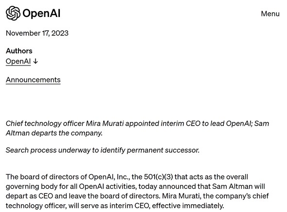 OpenAI TEAg}CEO
