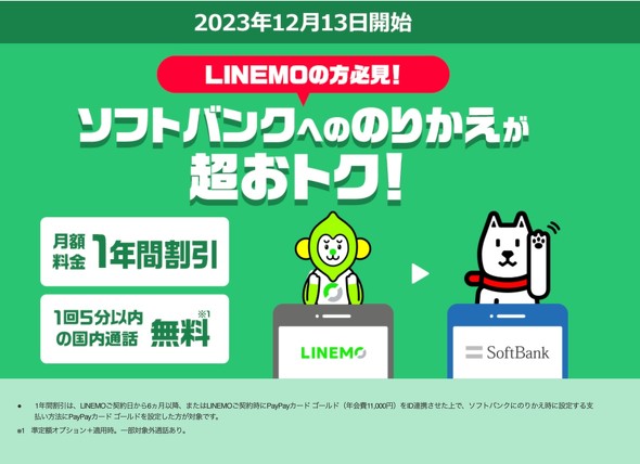 SoftBank LINEMO ̂肩T
