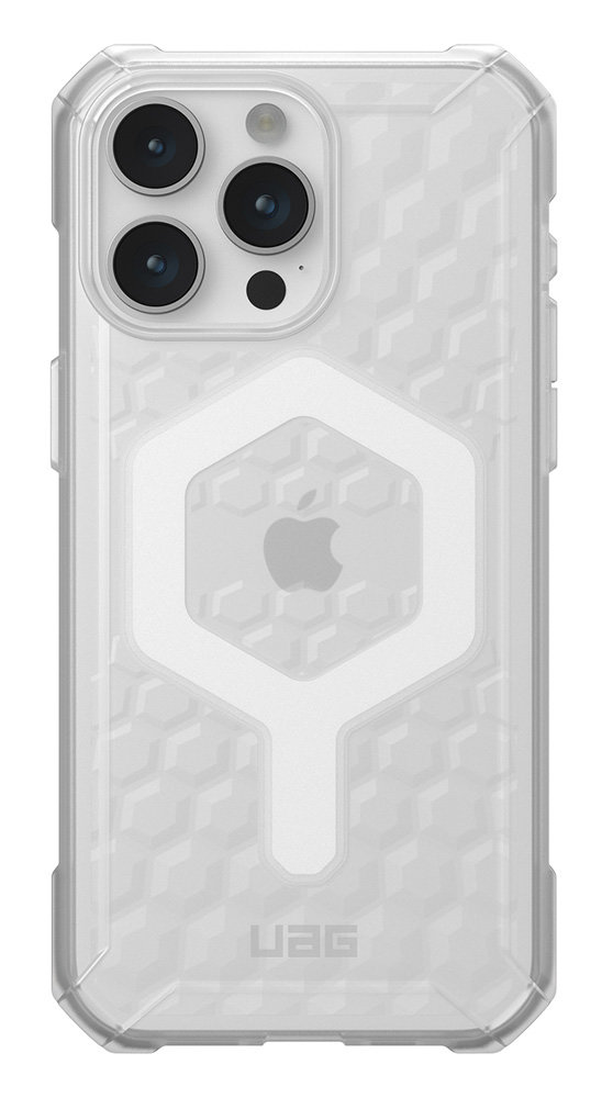 Aulumu A15 ビーガンレザー iPhone 15 Pro Max マグネットケースユニークな冷却窓付き- Magsafe対応金属製個別ボタン- ホワイト