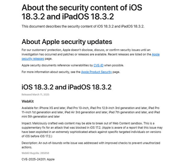 iOS 18.3.2