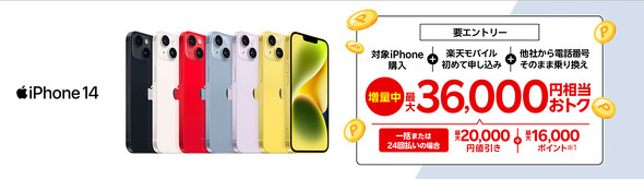 楽天モバイルキャンペーン