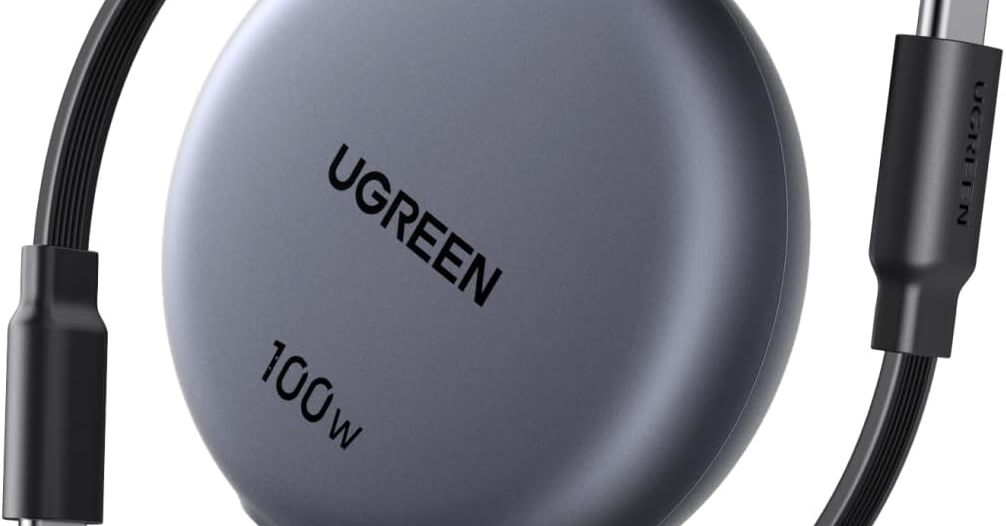 最大100W出力に対応した「UGREEN 巻き取り式 USB Type-C ケーブル」が31％オフの1367円に