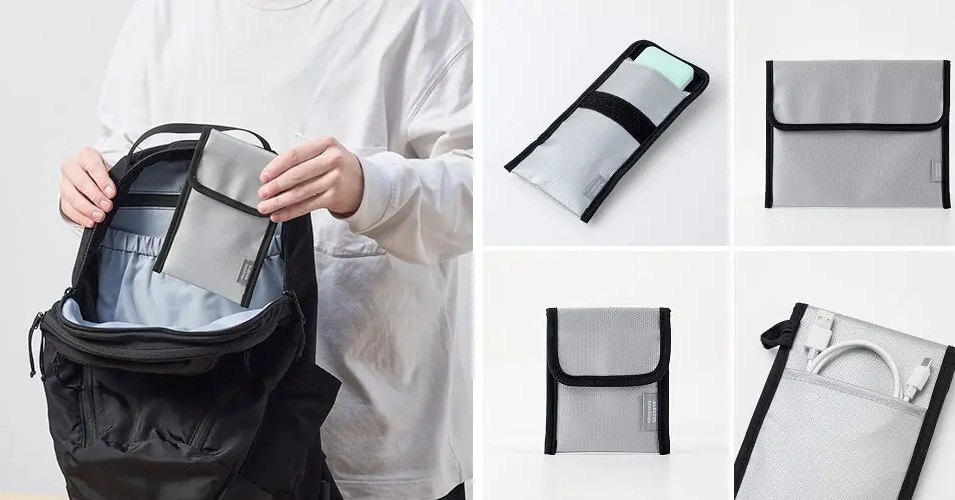モバイルバッテリーが発火しても燃えにくい“難燃”ガジェットポーチ 3サイズ展開でエレコムから