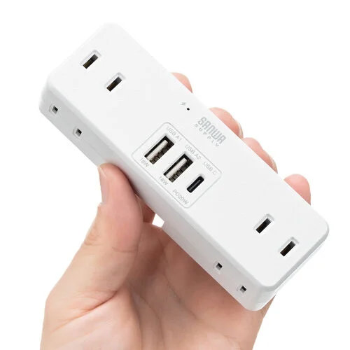 最大9台同時充電&PD20W急速充電対応 サンワから直挿し設計の電源タップ発売