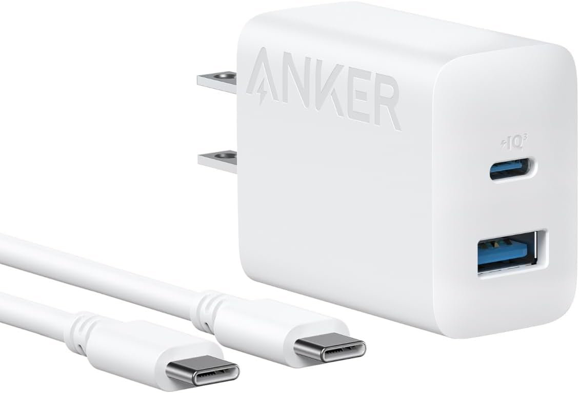 Ankerの最大20W出力＆2ポート搭載のコンパクト充電器、USB Type-Cケーブルが付属