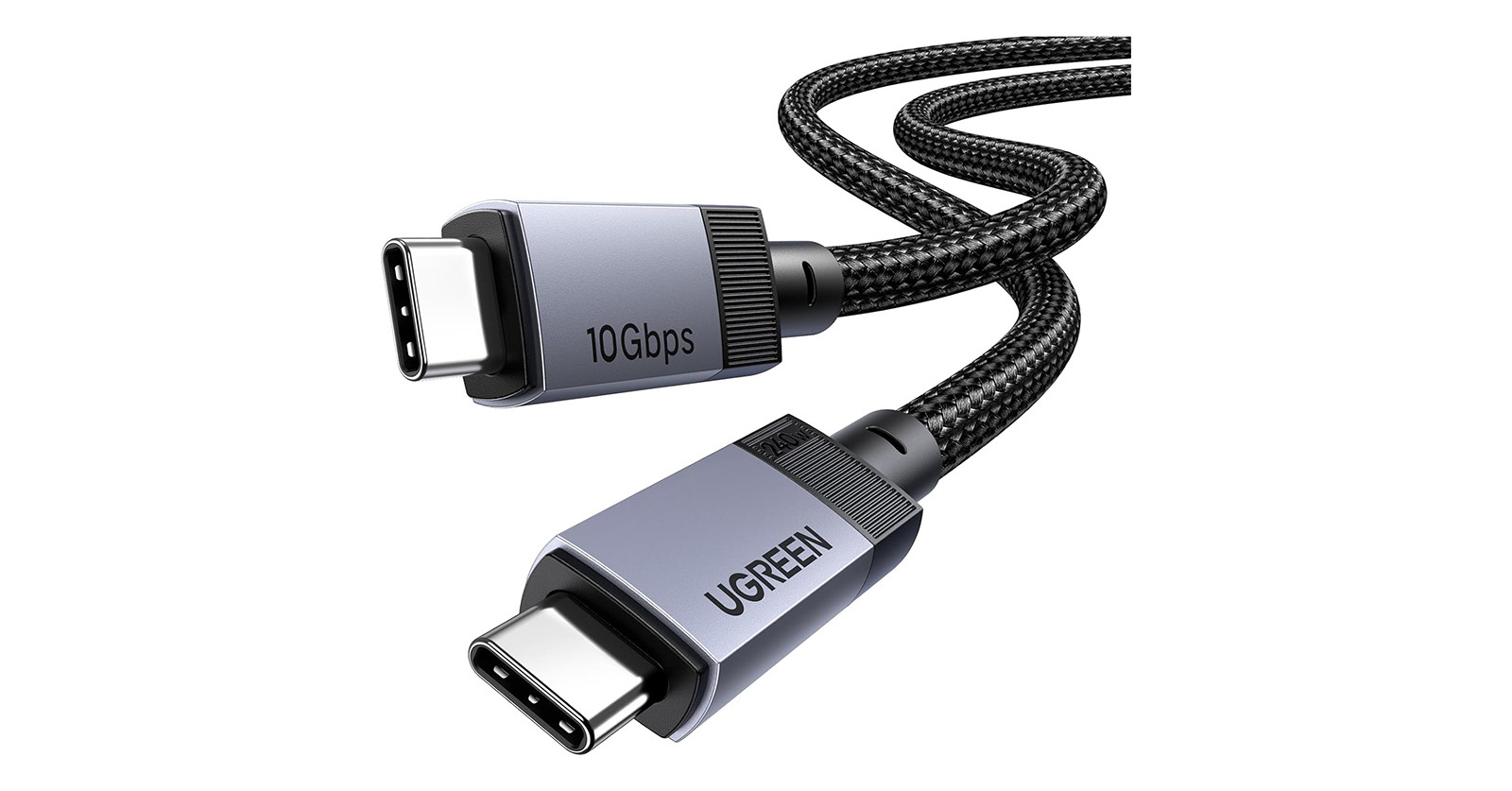 10Gbps転送や4K60Hz映像出力も可能なケーブル「UGREEN USB Type-Cケーブル 240W（USB3.2 Gen2）」が30％オフの1408円に