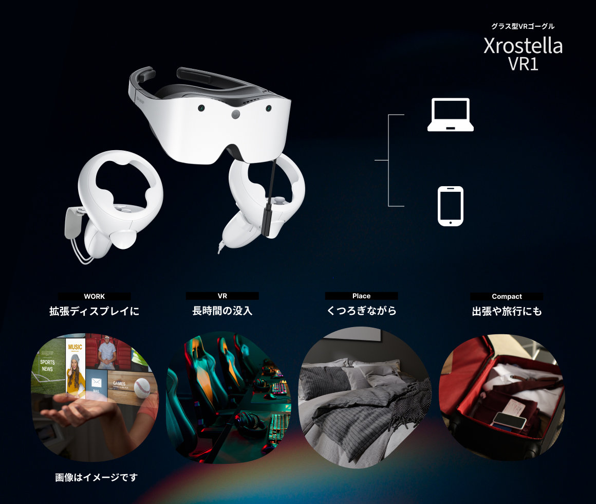 シャープ、VRグラス「Xrostella VR1」のクラファン開始 19万9900円から