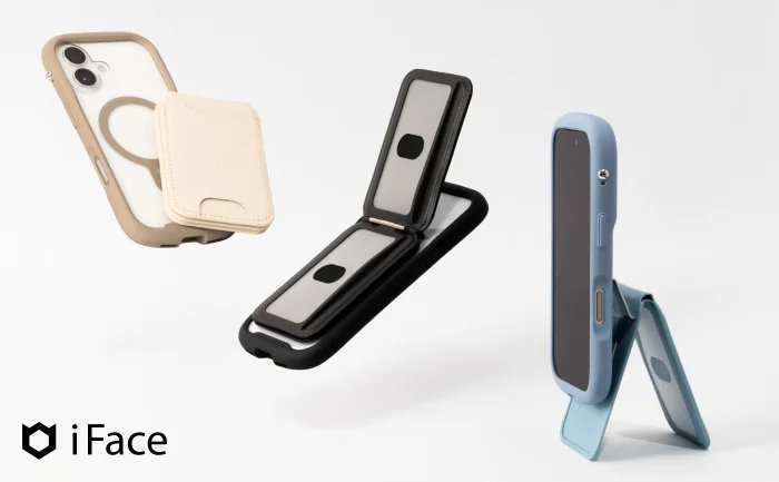 iFace、MagSafe対応フリップスタンド付きカードウォレット発売　最大3枚収納でき約180度開閉も