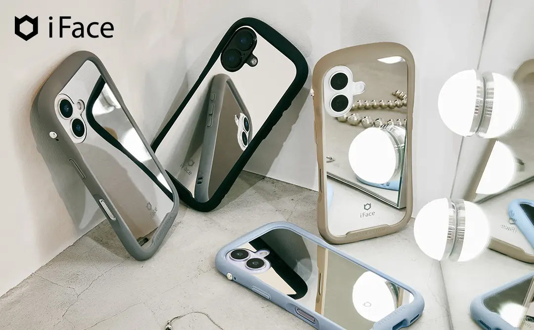 iFace、背面にミラーガラスを搭載したiPhoneケースを発売　自撮りや身だしなみチェックに便利