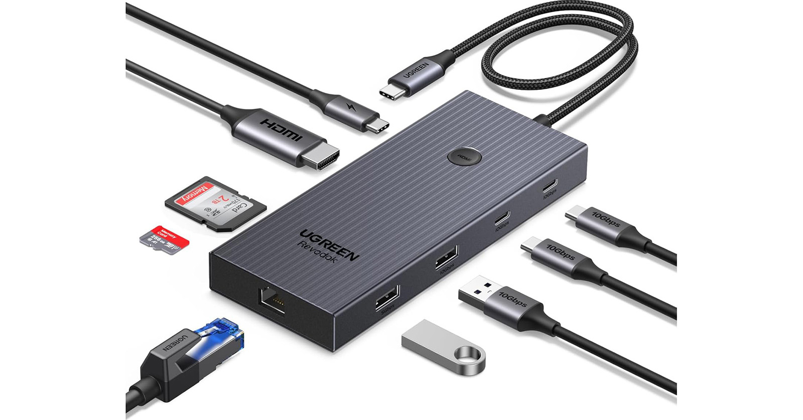 端子が少ないノートPCやタブレットに便利なドック「UGREEN Revodok Pro 9-in-1 USB-Cハブ」が39％オフの3429円に