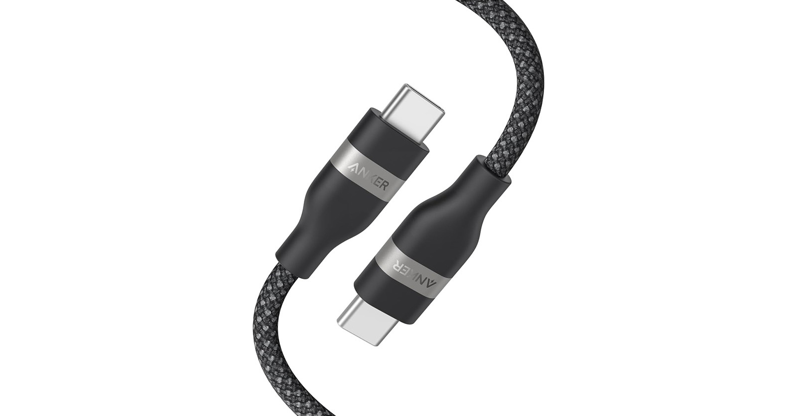 ナイロン編みの高耐久で240W給電が可能な「Anker USB-C & USB-C ケーブル（1.8m）」が37％オフの1690円に