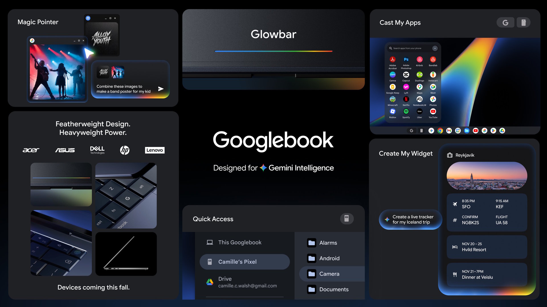 Googleが「Googlebook」をチラ見せ AndroidとChromeOSを“融合”した全く新しいノートPC 詳細は2026年後半に紹介