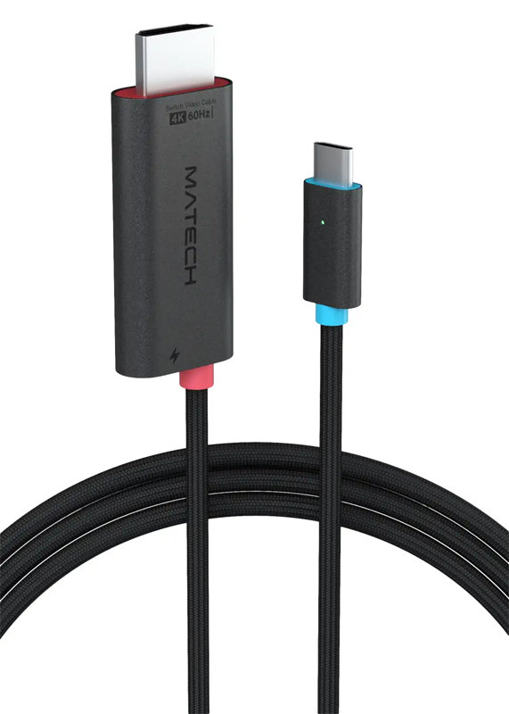 ドック不要でSwitchの画面をテレビ出力できるHDMI変換ケーブル発売　最大4K／60Hzや100W充電に対応