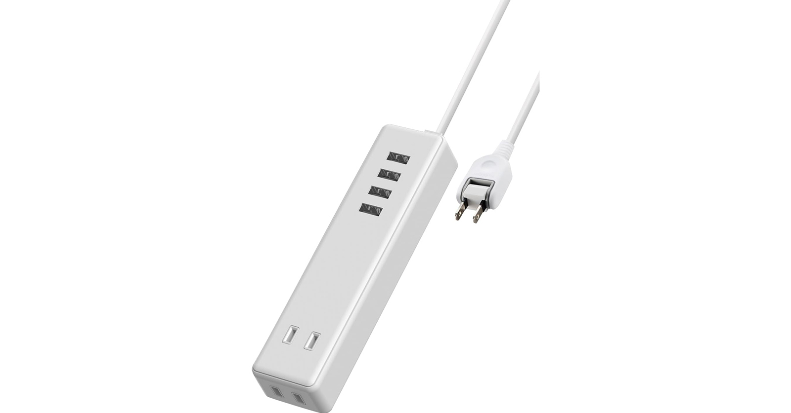最大17W3.4A出力、USB4ポート搭載「エレコム 電源タップ ECT-0415WH」がセールで49％オフの2090円に
