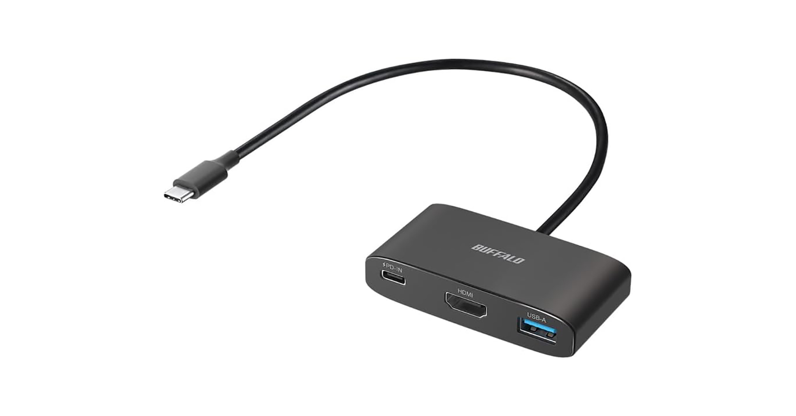 USB Type-C搭載、4K映像出力可能「バッファロー USBハブ BSH3U335C1PBK」が10％オフの2500円で販売中