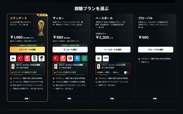 DAZN 料金 サッカー FIFAワールドカップ だまされた