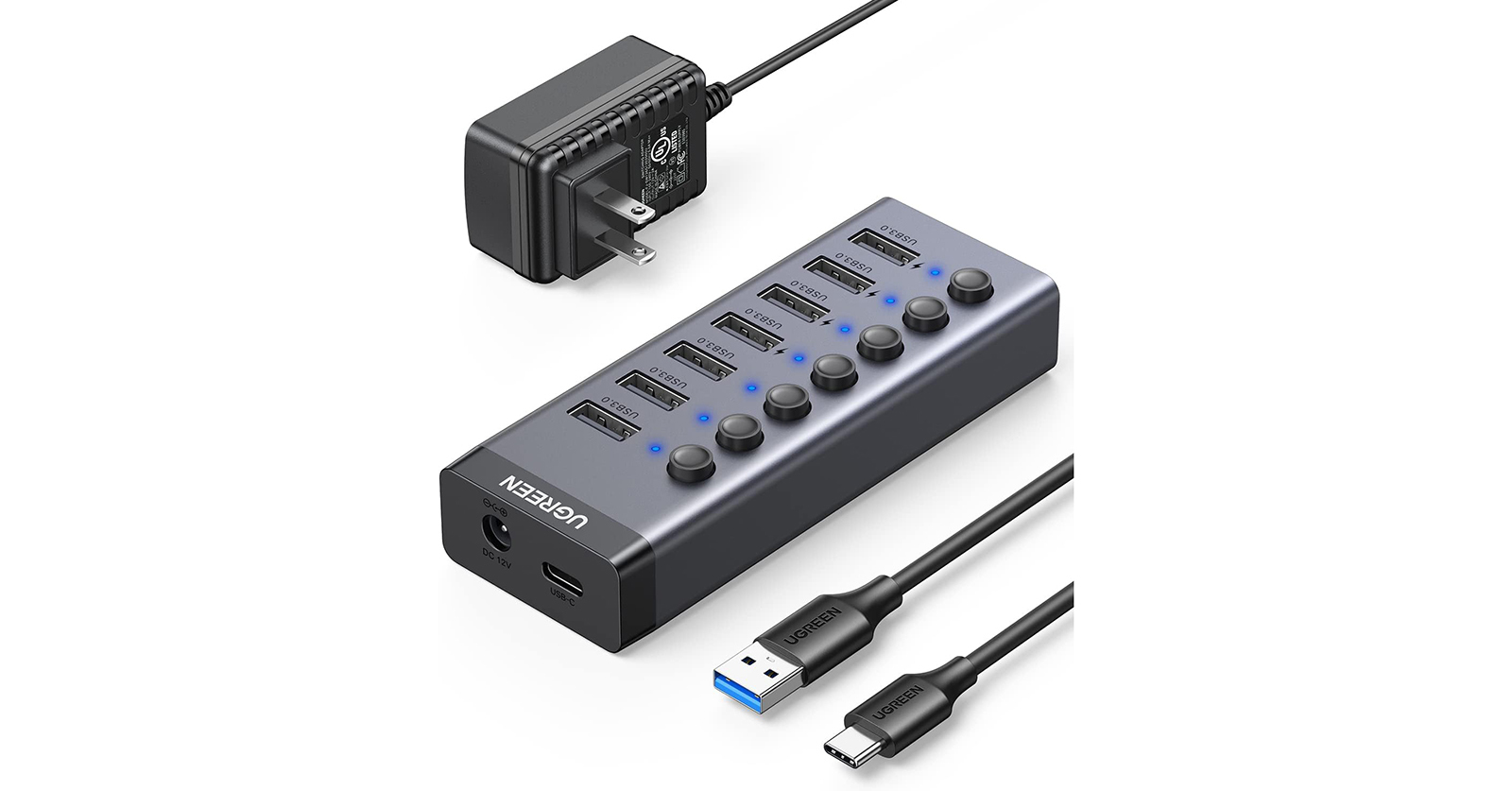 セルフパワー対応で7ポート搭載　UGREENのUSBハブが18％オフの3824円に