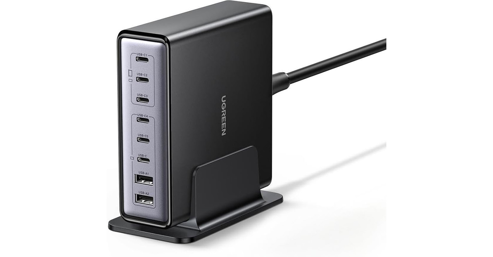 最大8台のデバイスを合計200Wで充電できる「UGREEN 200W 充電器 8
