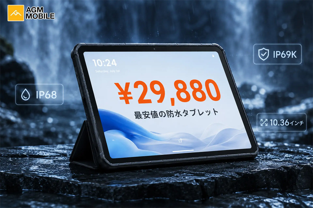 防水＆耐衝撃タブレット「AGM PAD P1 Lite」が100台限定で2万9880円