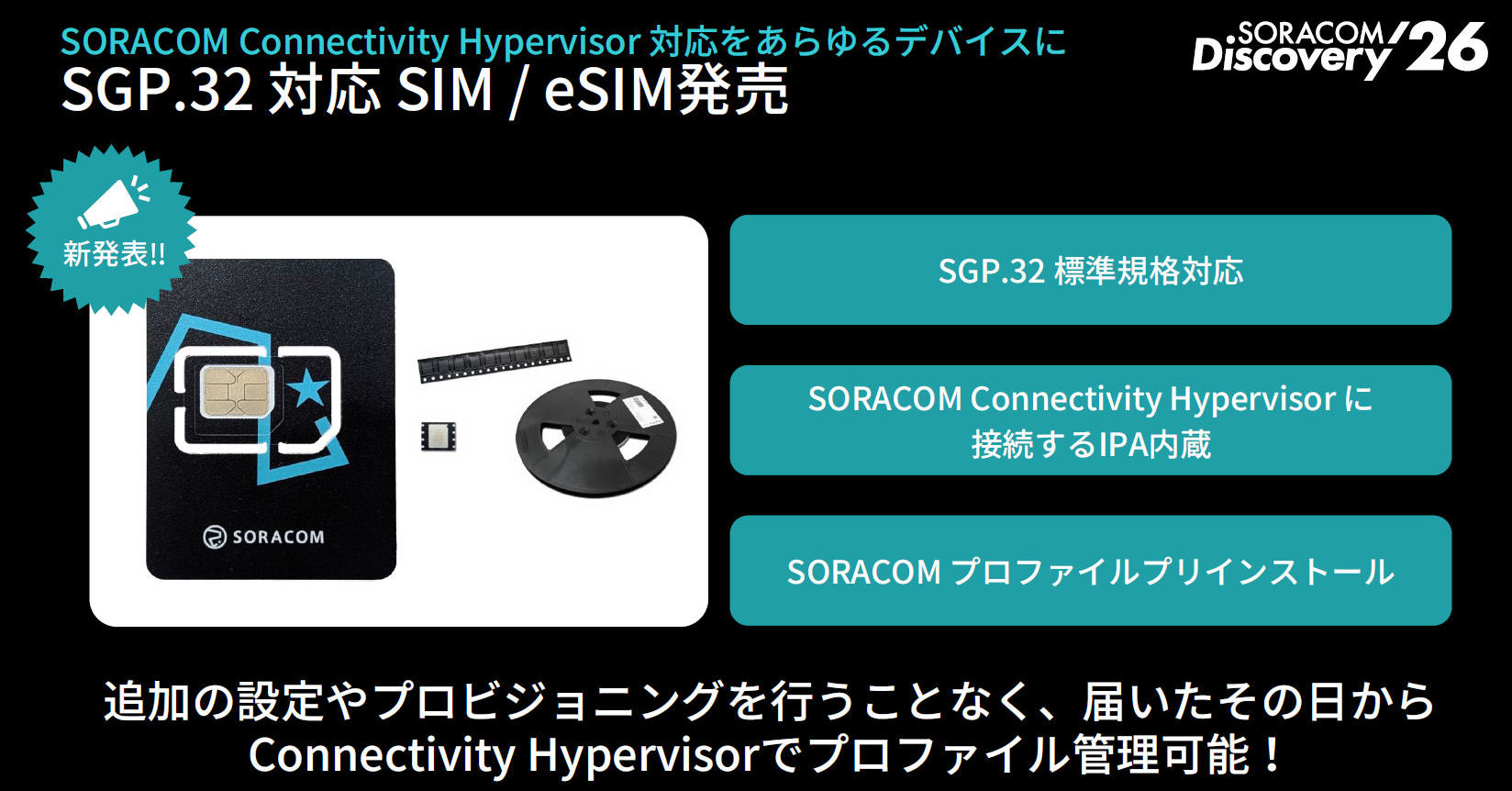 [ITmedia Mobile] ソラコムとKDDI、次世代eSIM規格「SGP.32」対応のSIMを開発 複数回線を遠隔で切り替え、海外でも利用可能