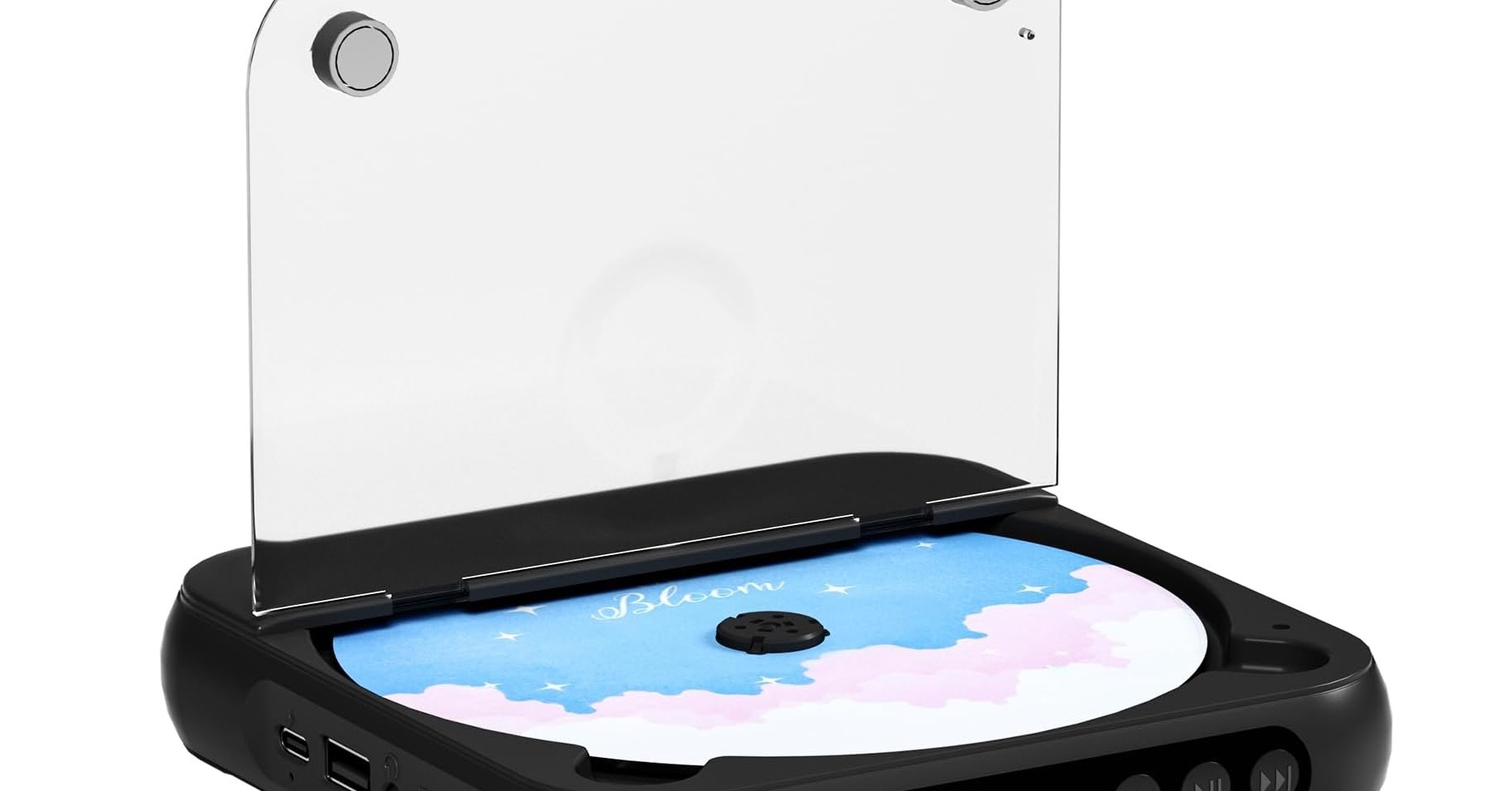 レーベル面が見えてインテリアにもなる「ENVYCLOUD ポータブルCDプレーヤー」が47％オフの4780円に