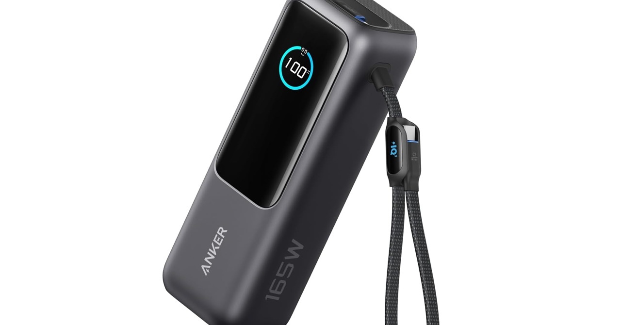 ケーブル内蔵、2万5000mAhのモバイルバッテリー「Anker Power Bank」がタイムセールで30%オフの1万490円に