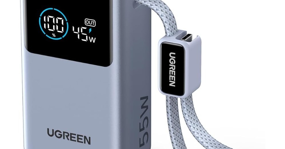 [ITmedia Mobile] ケーブル一体型で小型の1万mAh「UGREEN Nexode Pro モバイルバッテリー」が31％オフの4480円に
